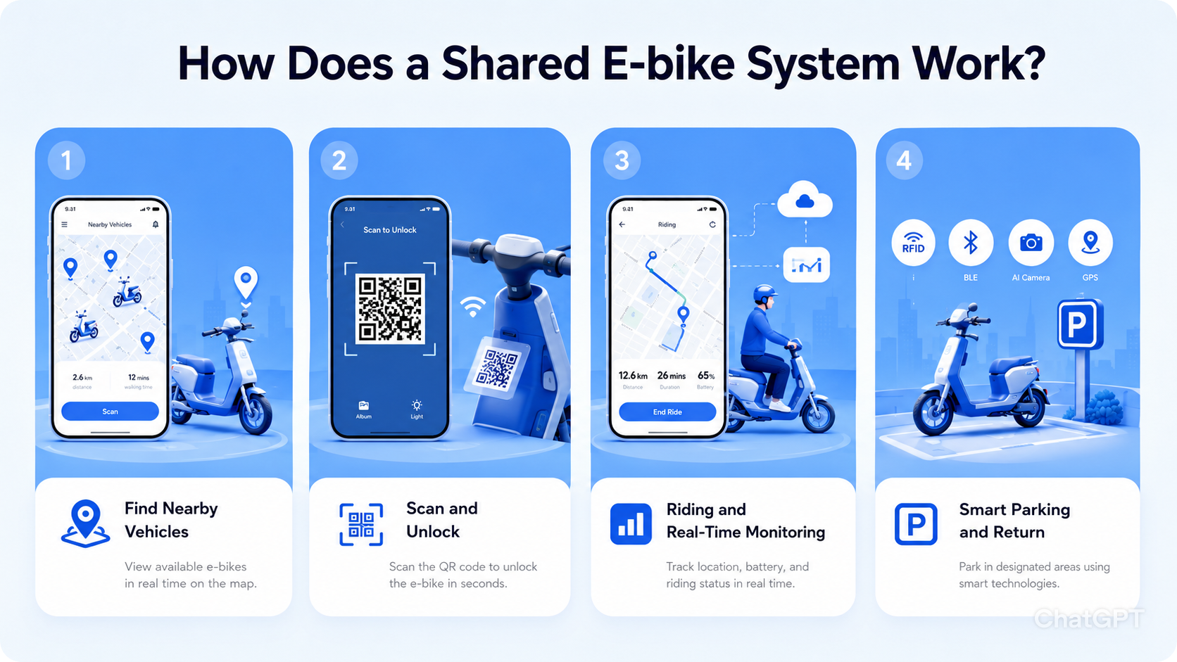 How Does a Shared E-bike System Work
