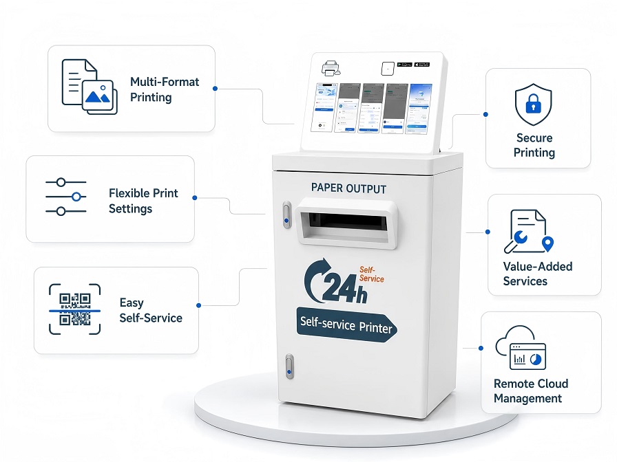 shared self-service printer
